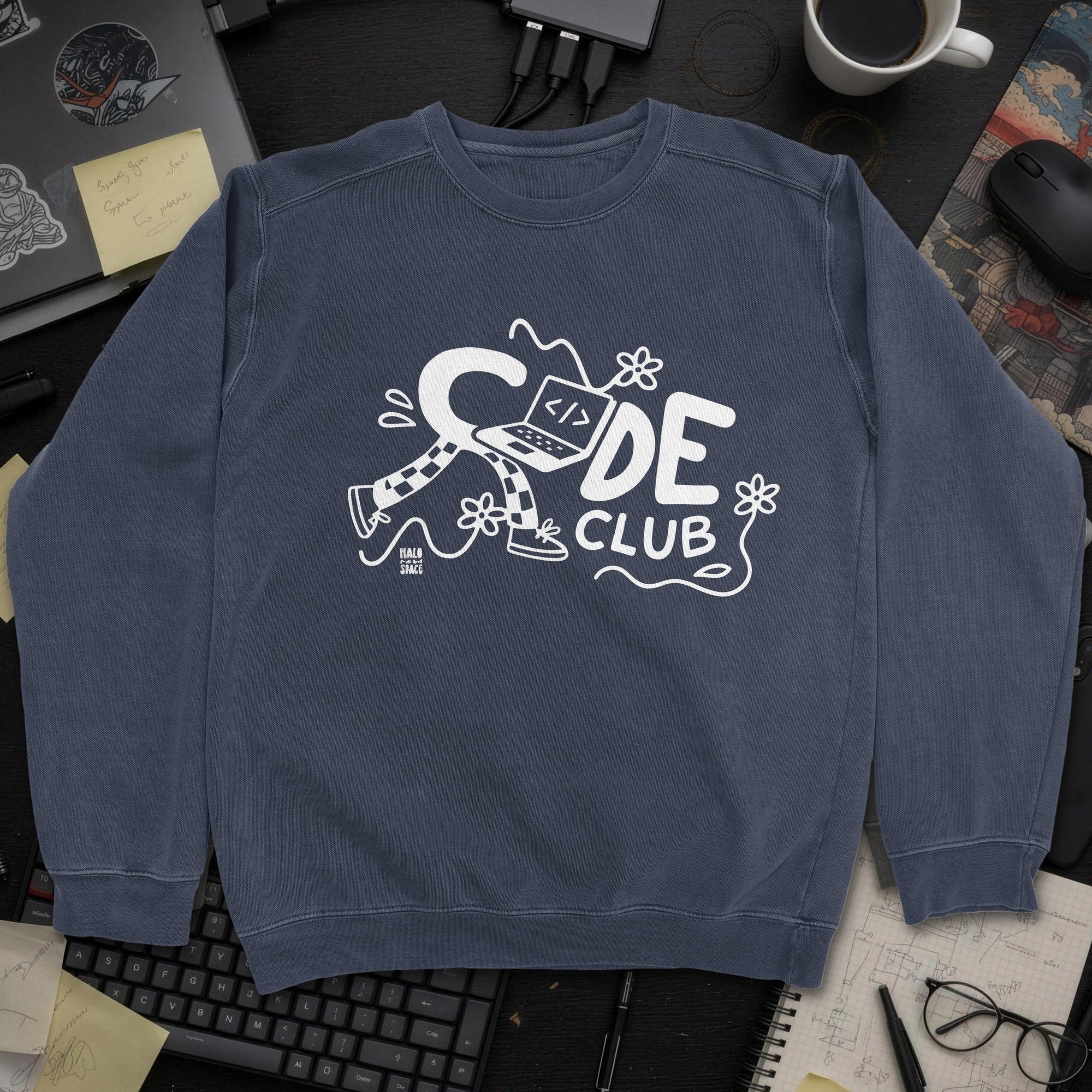 Code Club Sweatshirt - Navy mockup