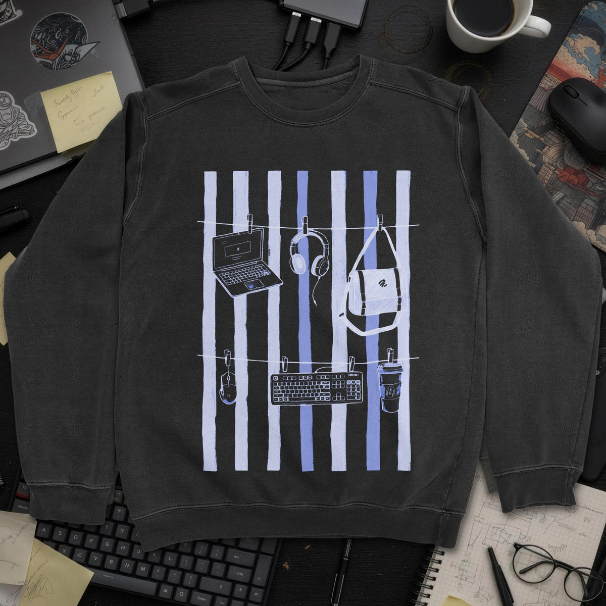 Developer Essential Hanged Sweatshirt - Black mockup