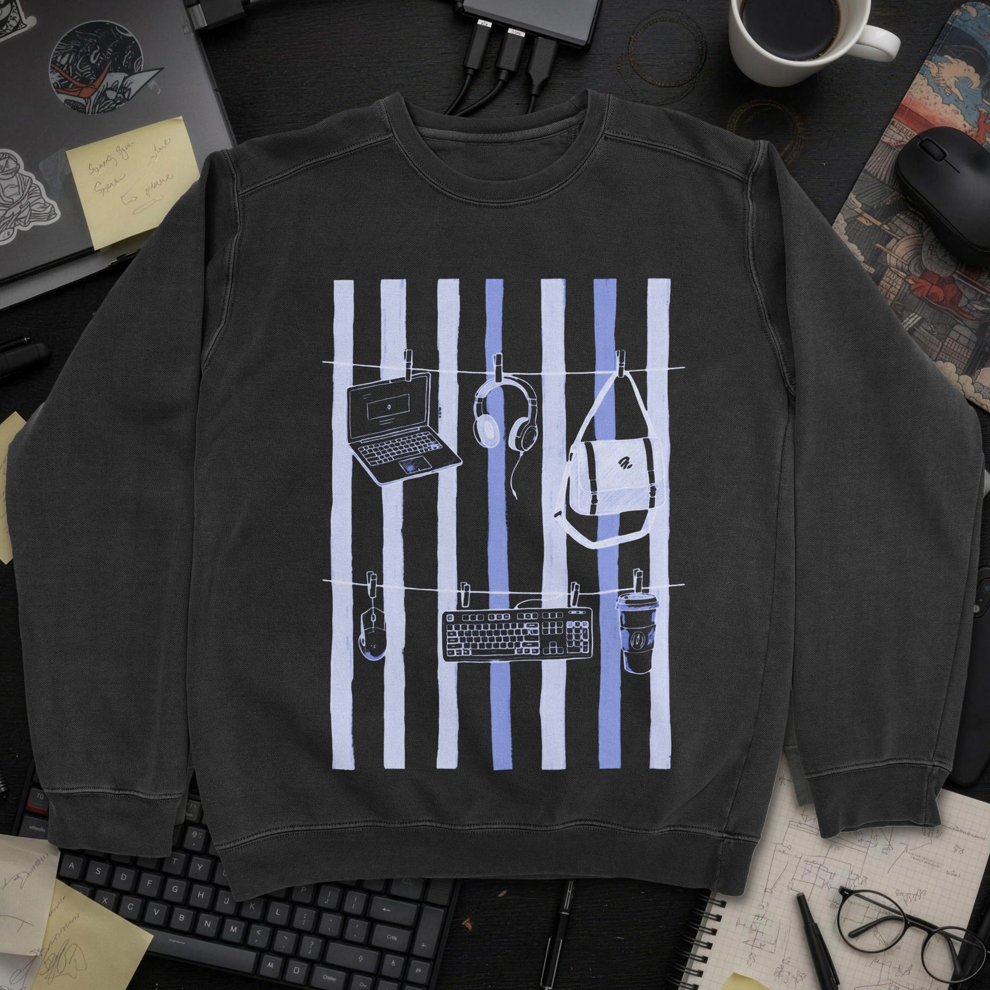 Developer Essential Hanged Sweatshirt - Black mockup