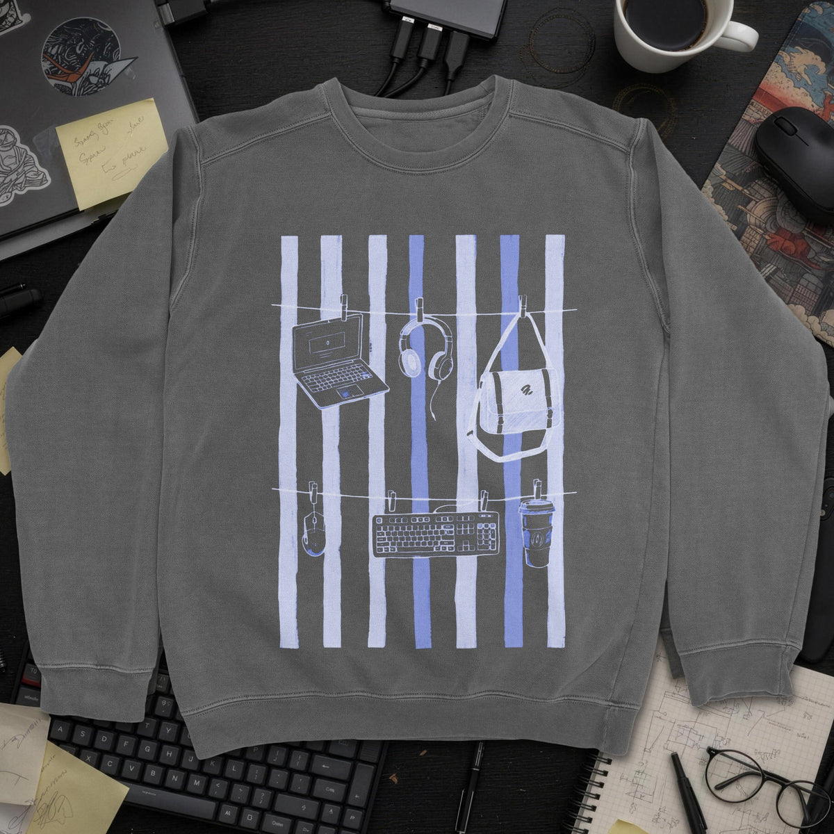 Developer Essential Hanged Sweatshirt - Dark Heather mockup