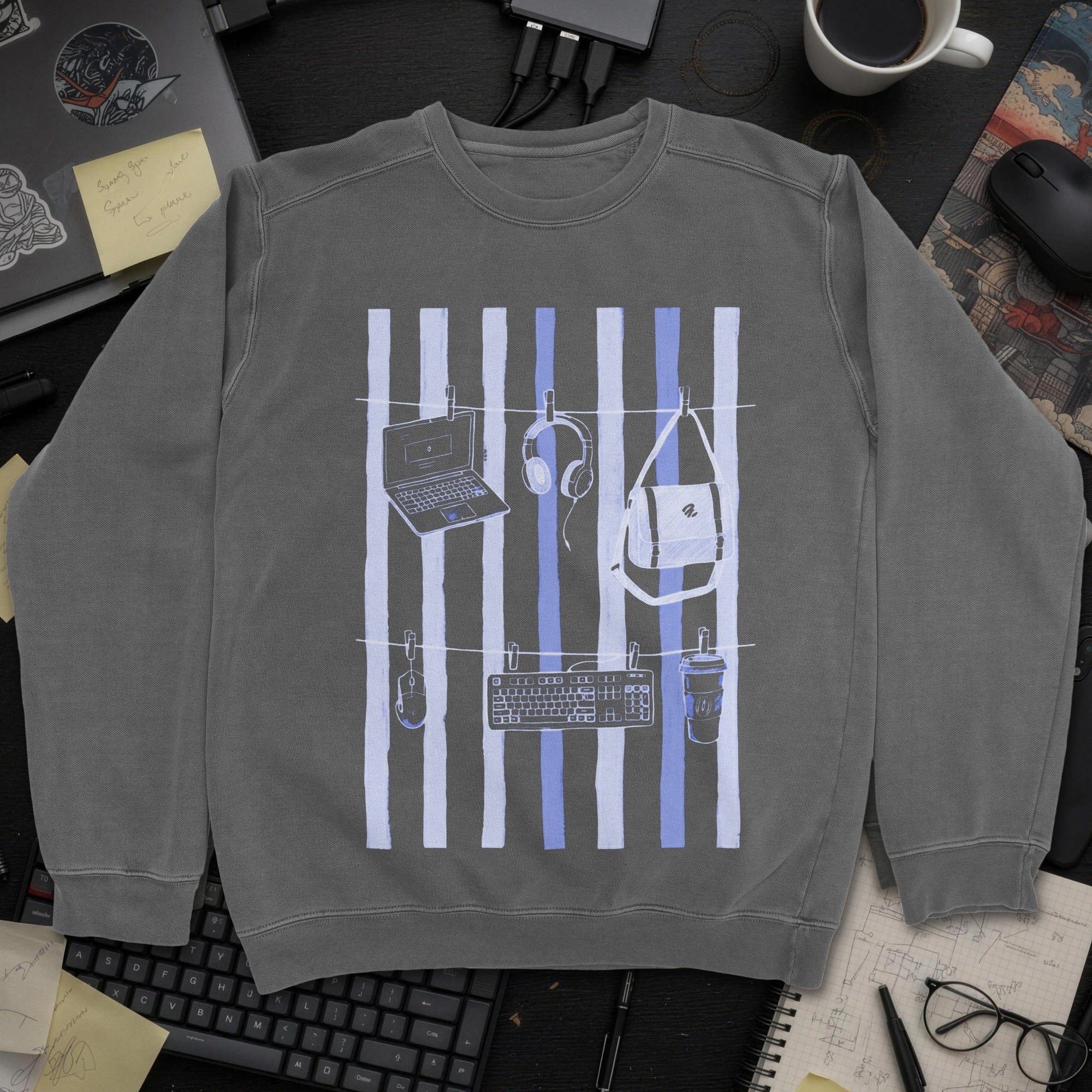 Developer Essential Hanged Sweatshirt - Dark Heather mockup