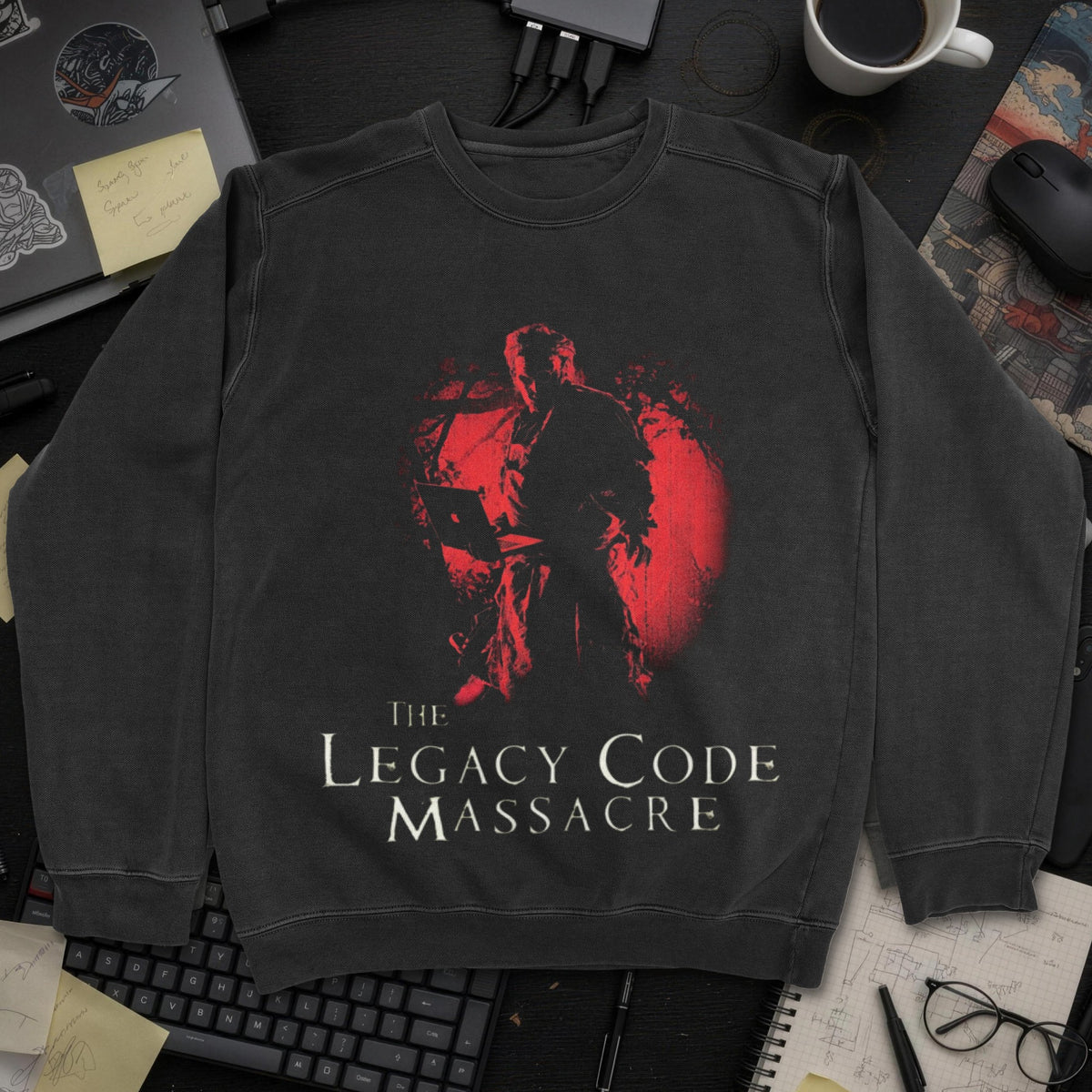 A Legacy Code Movie Sweatshirt - Black mockup