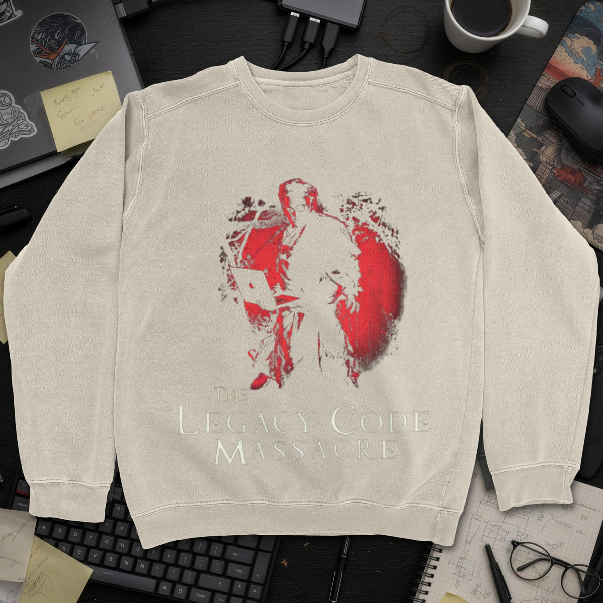 A Legacy Code Movie Sweatshirt - Sand mockup