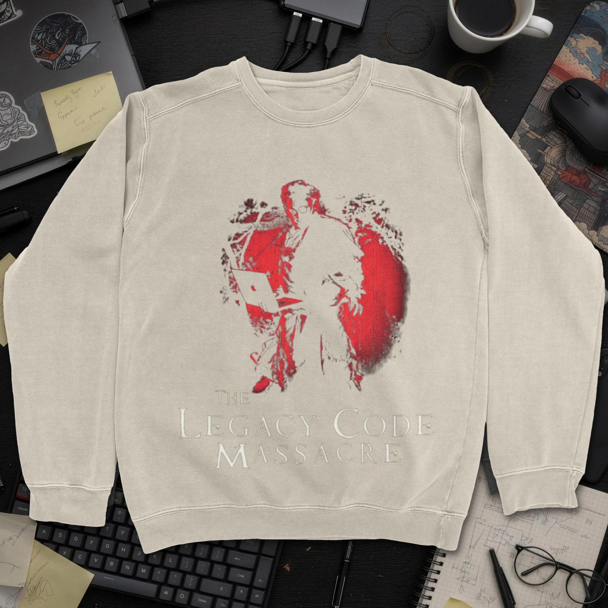 A Legacy Code Movie Sweatshirt - Sand mockup