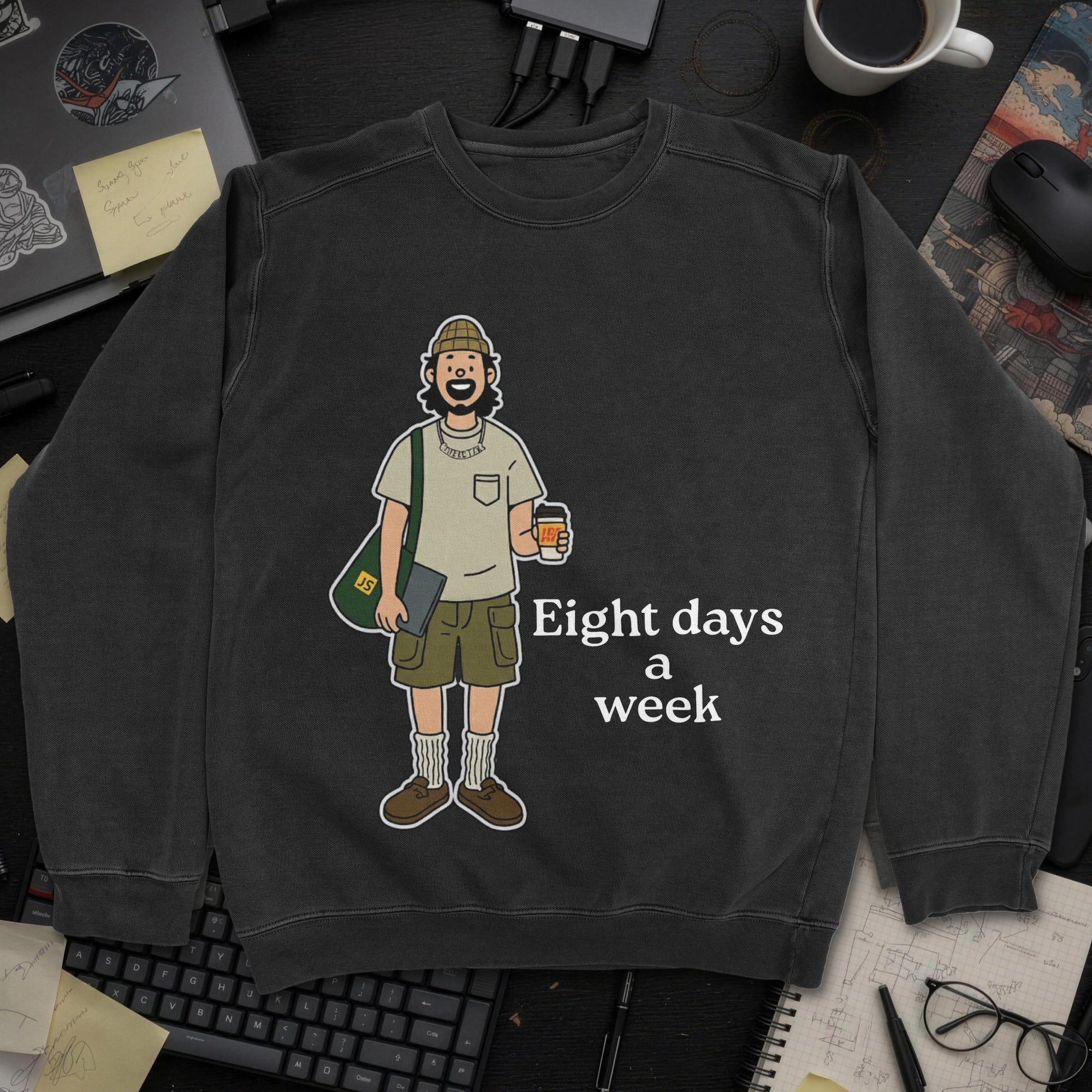 Hardworking Developer Sweatshirt - Black mockup