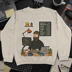 Developer Daily Schedule Sweatshirt - Sand mockup