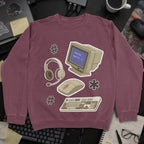 Developer Essential Sticker Sweatshirt - Maroon mockup
