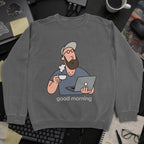 Developers Morning Sweatshirt - Dark Heather mockup
