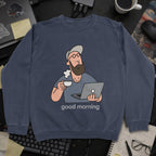 Developers Morning Sweatshirt - Navy mockup