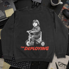 The Deploying Movie Sweatshirt - Black mockup