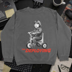 The Deploying Movie Sweatshirt - Dark Heather mockup