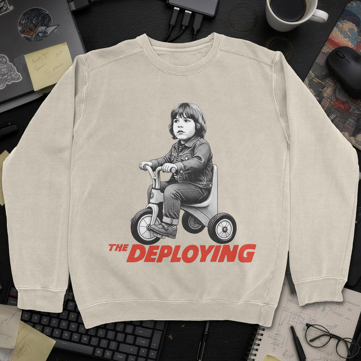 The Deploying Movie Sweatshirt - Sand mockup