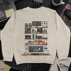 Cool Dev Desk Setup Sweatshirt - Sand mockup