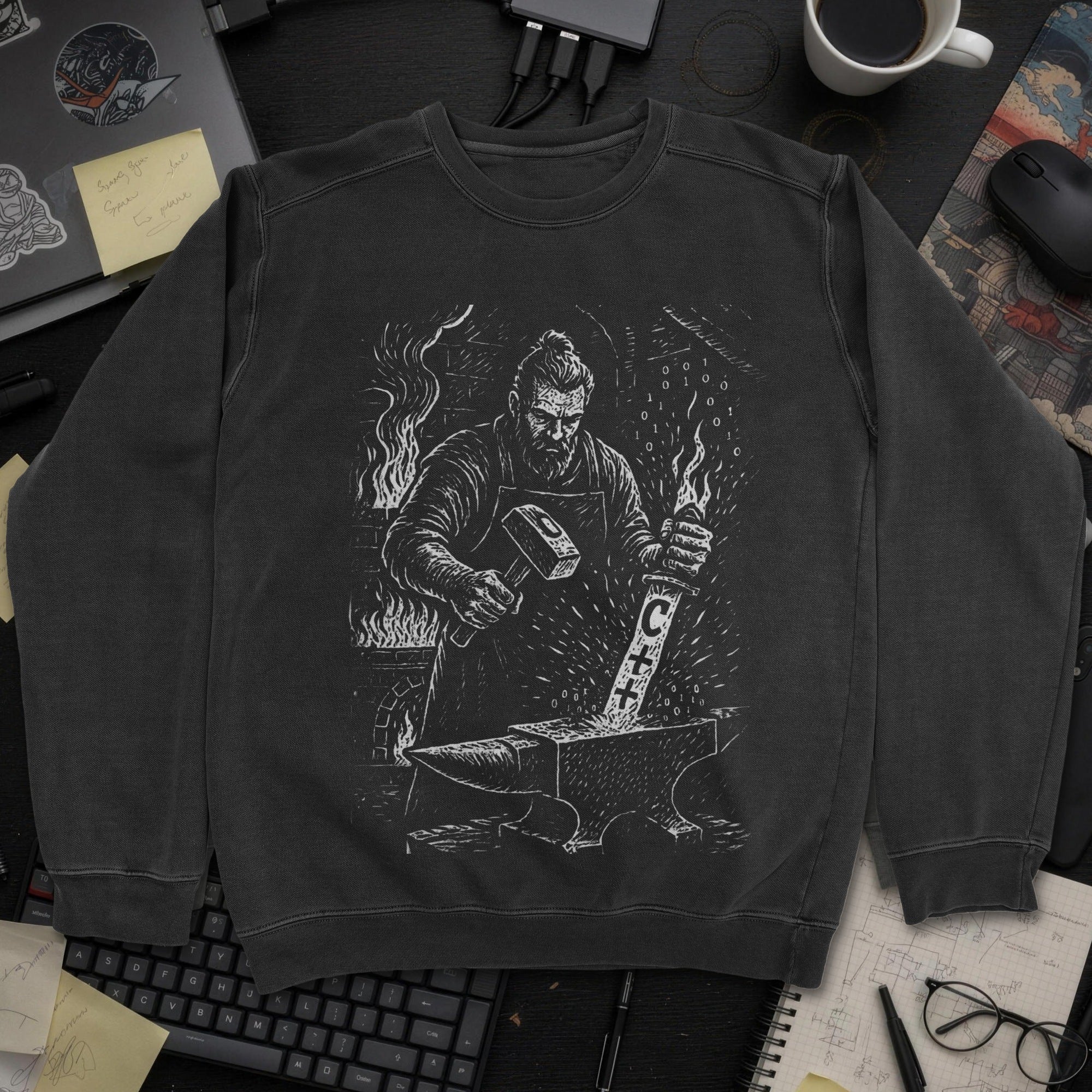 C Blacksmith Sweatshirt - Black mockup