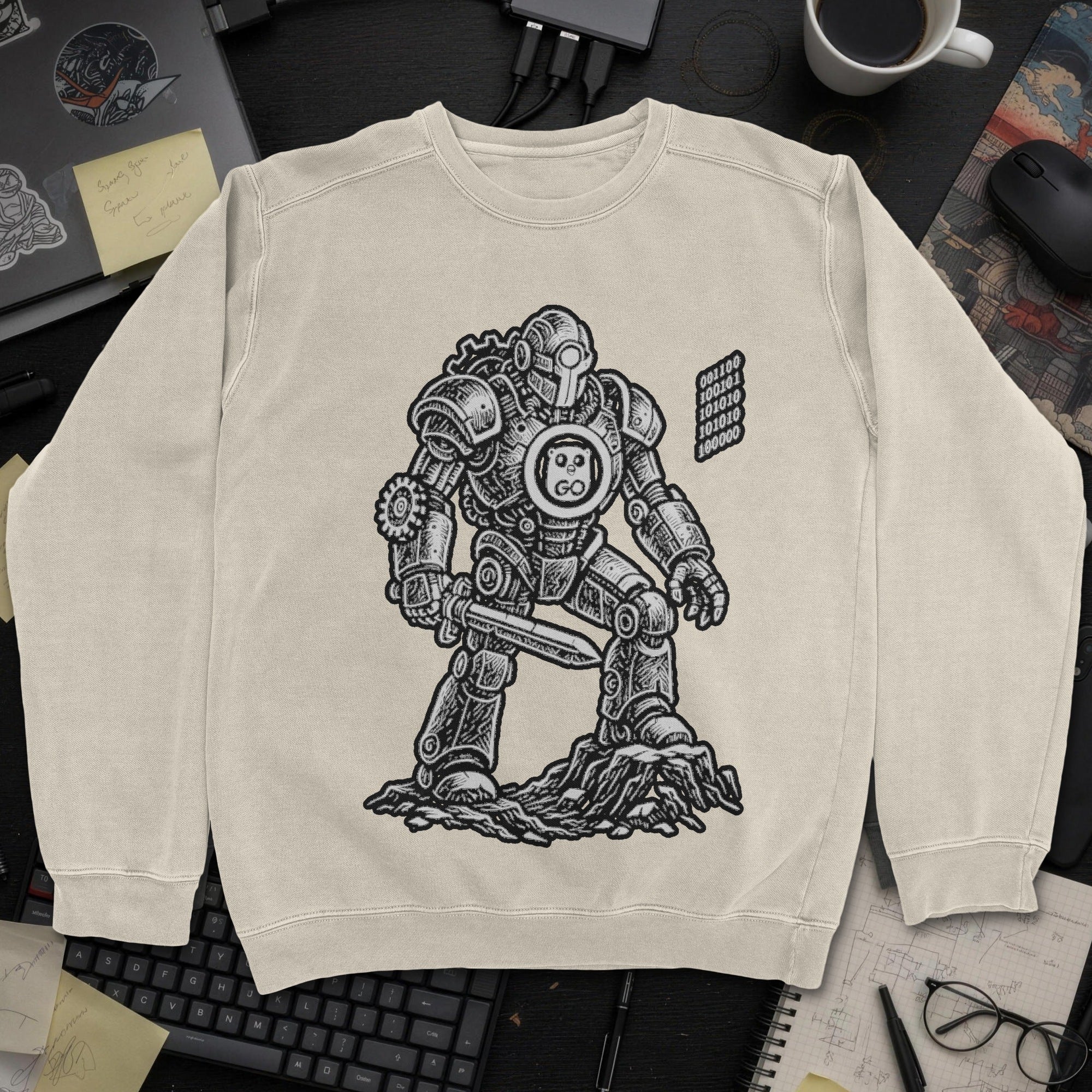 Go Knight Sweatshirt - Sand mockup