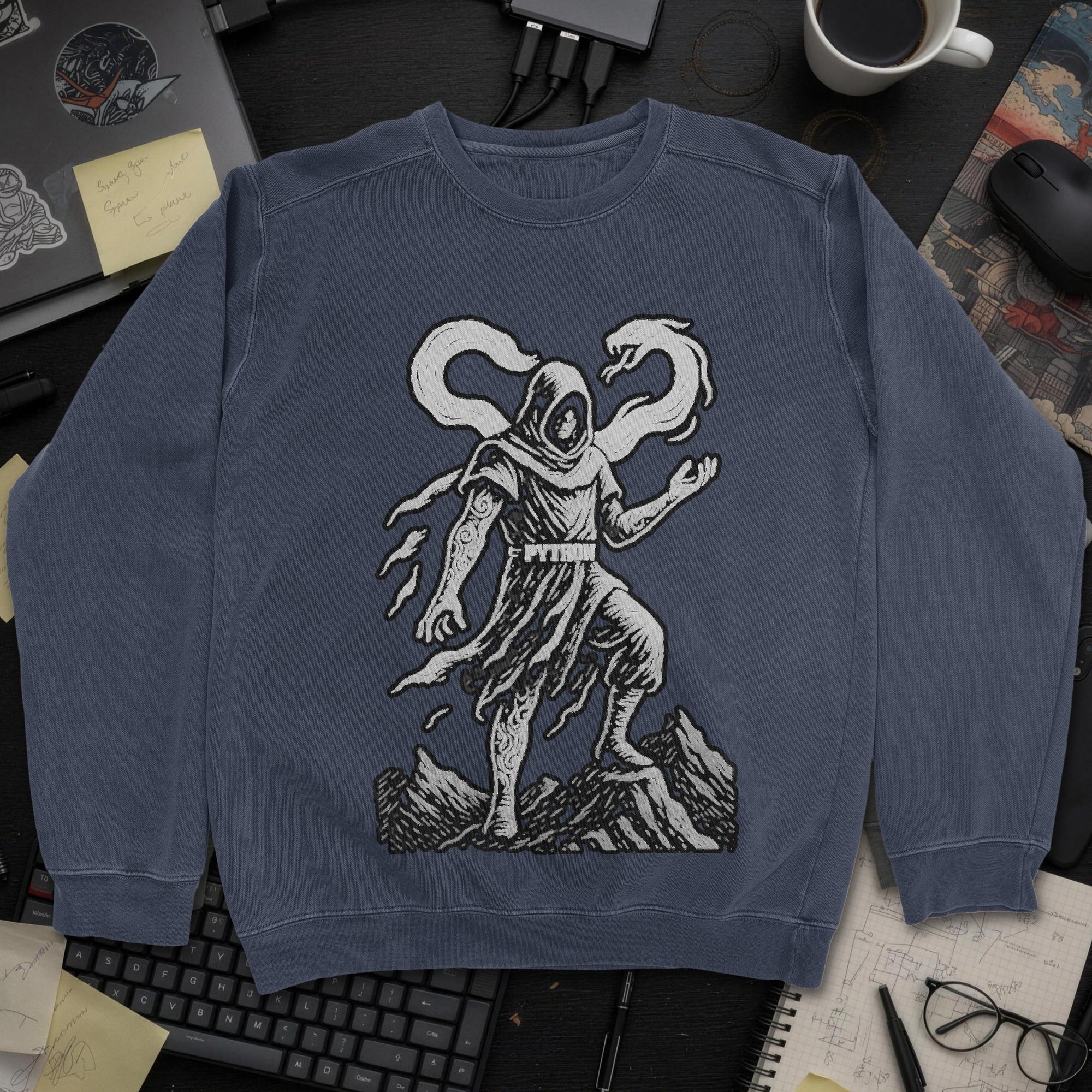 Python Warrior Sweatshirt - Navy mockup