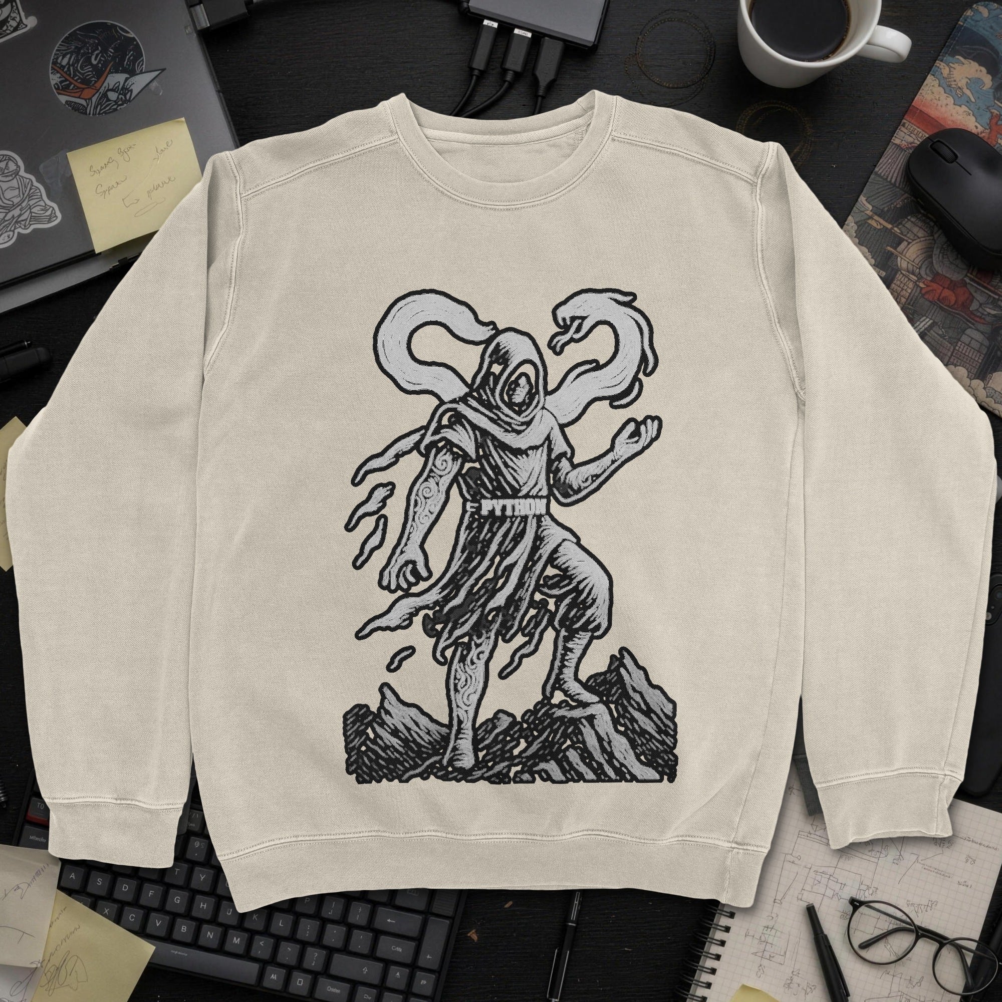 Python Warrior Sweatshirt - Sand mockup