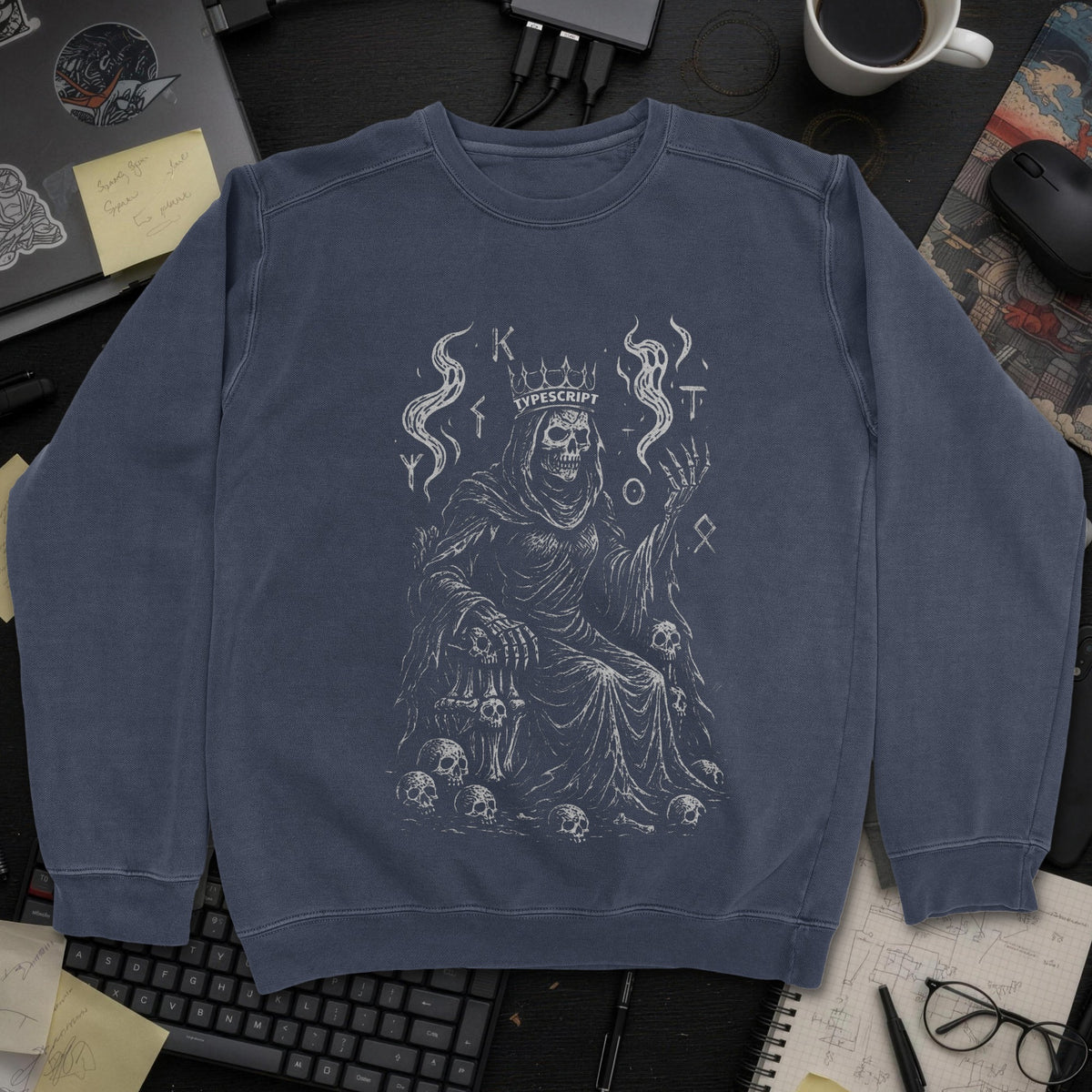 Typescript Skeleton Sweatshirt - Navy mockup