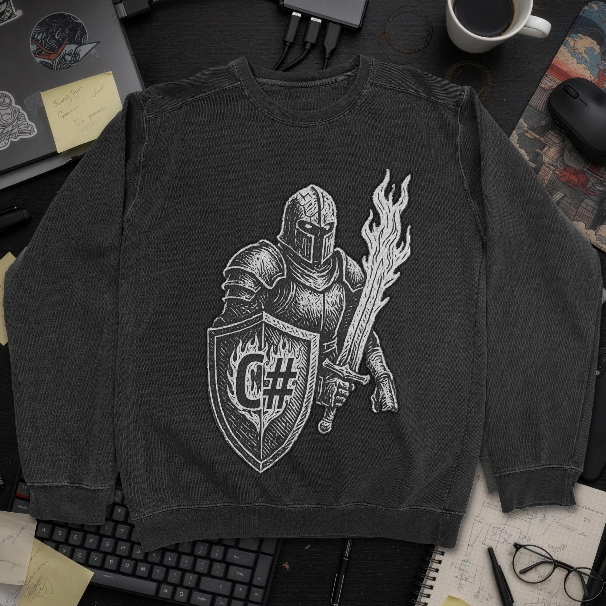 C# Knight Sweatshirt - Black mockup