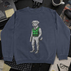 Dog In Sweater Sweatshirt - Navy mockup