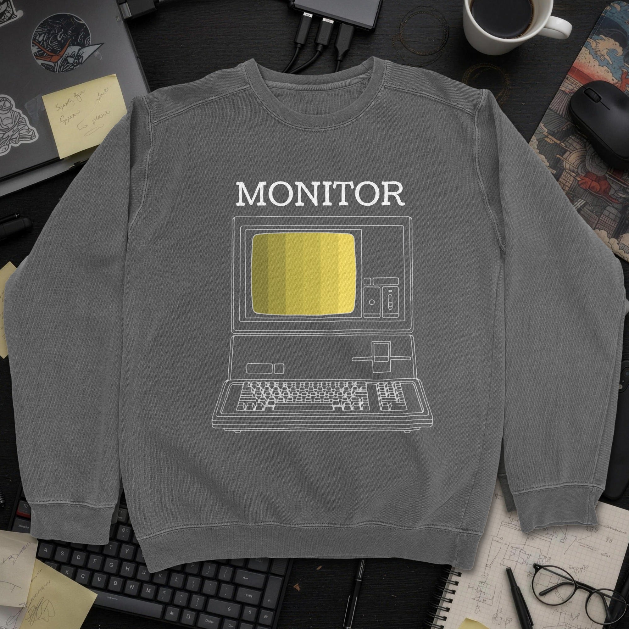 Monitor Sweatshirt - Dark Heather mockup