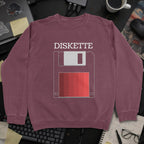 Diskette Sweatshirt - Maroon mockup