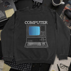 Computer Sweatshirt - Black mockup
