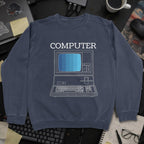 Computer Sweatshirt - Navy mockup