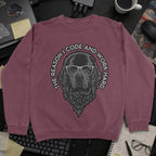 The Reason I Code Dog Sweatshirt - Maroon mockup