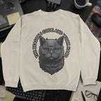 The Reason I Code Cat Sweatshirt - Sand mockup