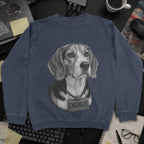 Dog Engineer Sweatshirt - Navy mockup
