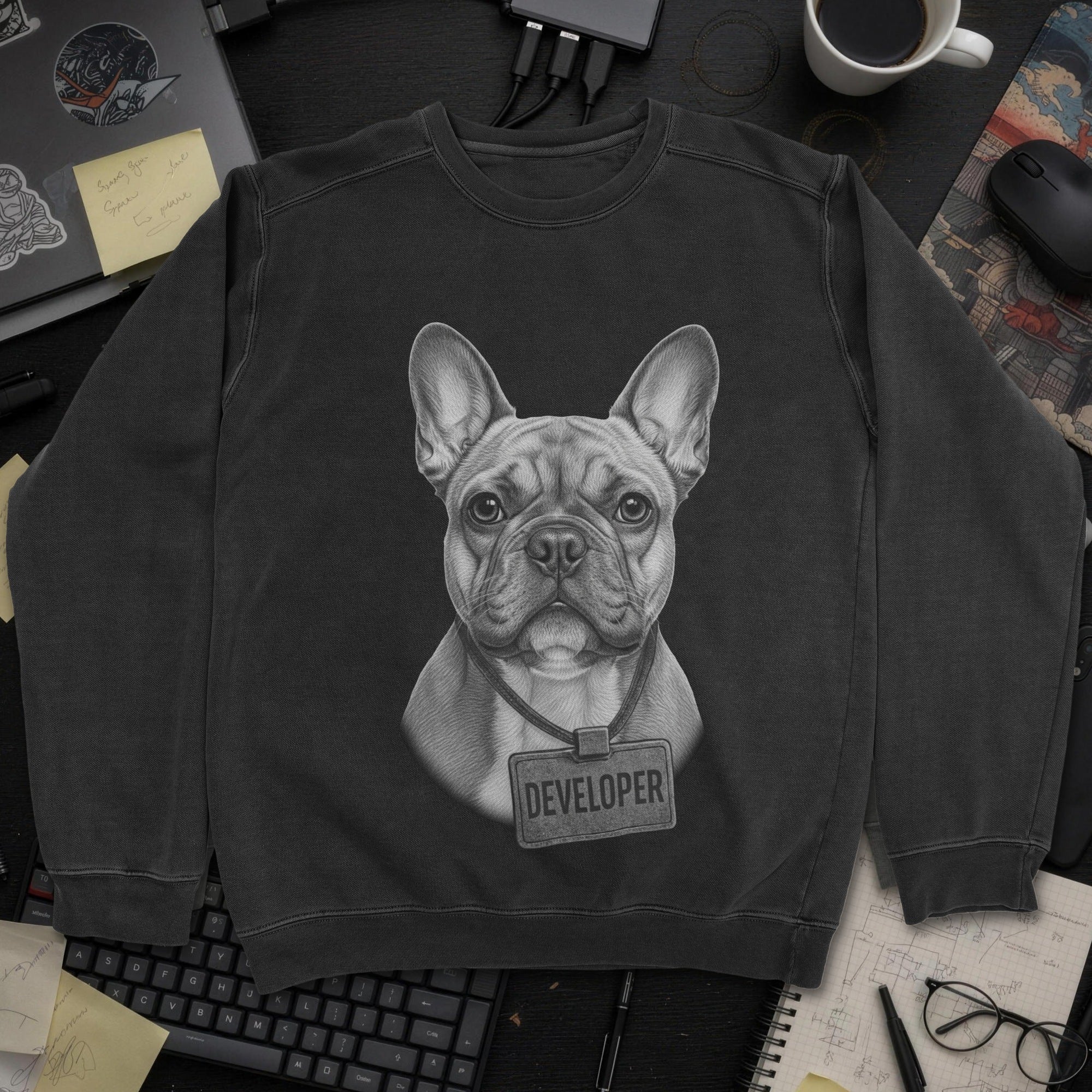 Dog Developer Sweatshirt - Black mockup