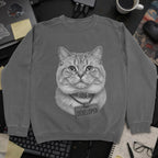 Cat Developer Sweatshirt - Dark Heather mockup