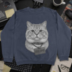 Cat Developer Sweatshirt - Navy mockup