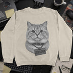 Cat Developer Sweatshirt - Sand mockup