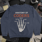 Anatomy Of Coders Sweatshirt - Navy mockup