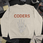 Anatomy Of Coders Sweatshirt - Sand mockup