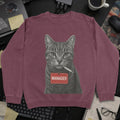 Cat Manager Sweatshirt - Maroon mockup