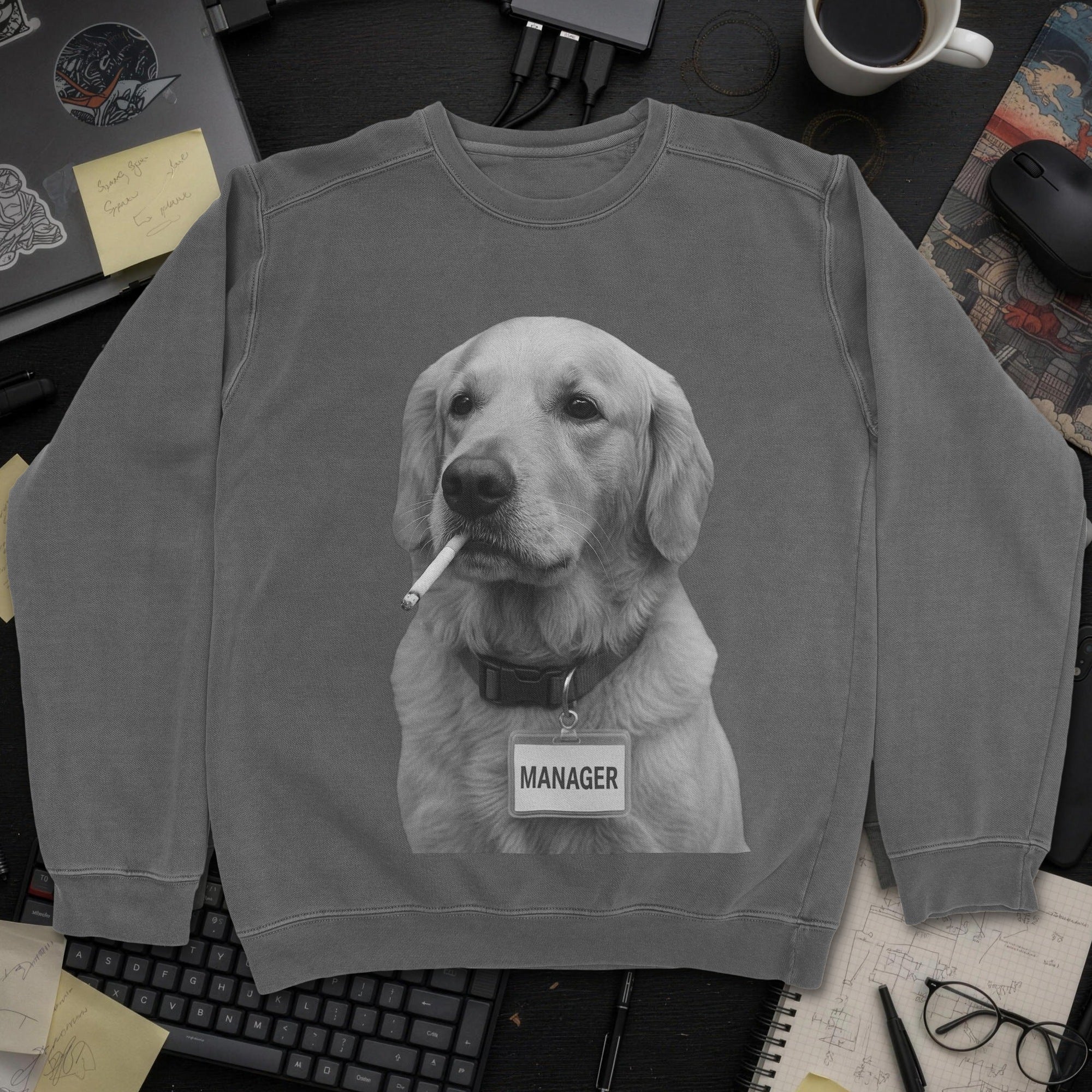 Dog Manager Sweatshirt - Dark Heather mockup