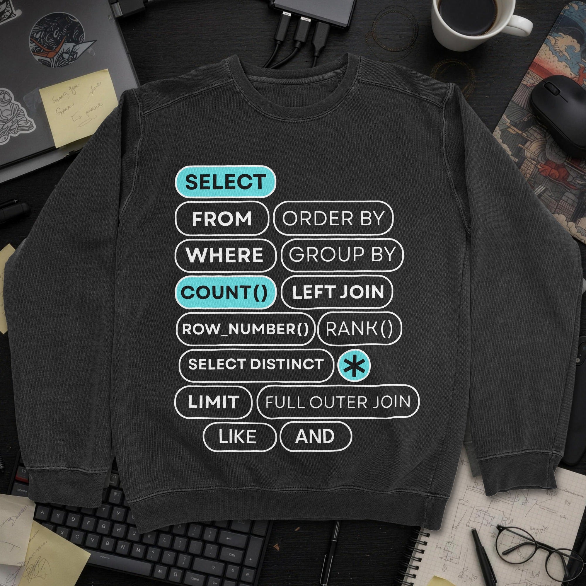 Select Count Sweatshirt - Black mockup