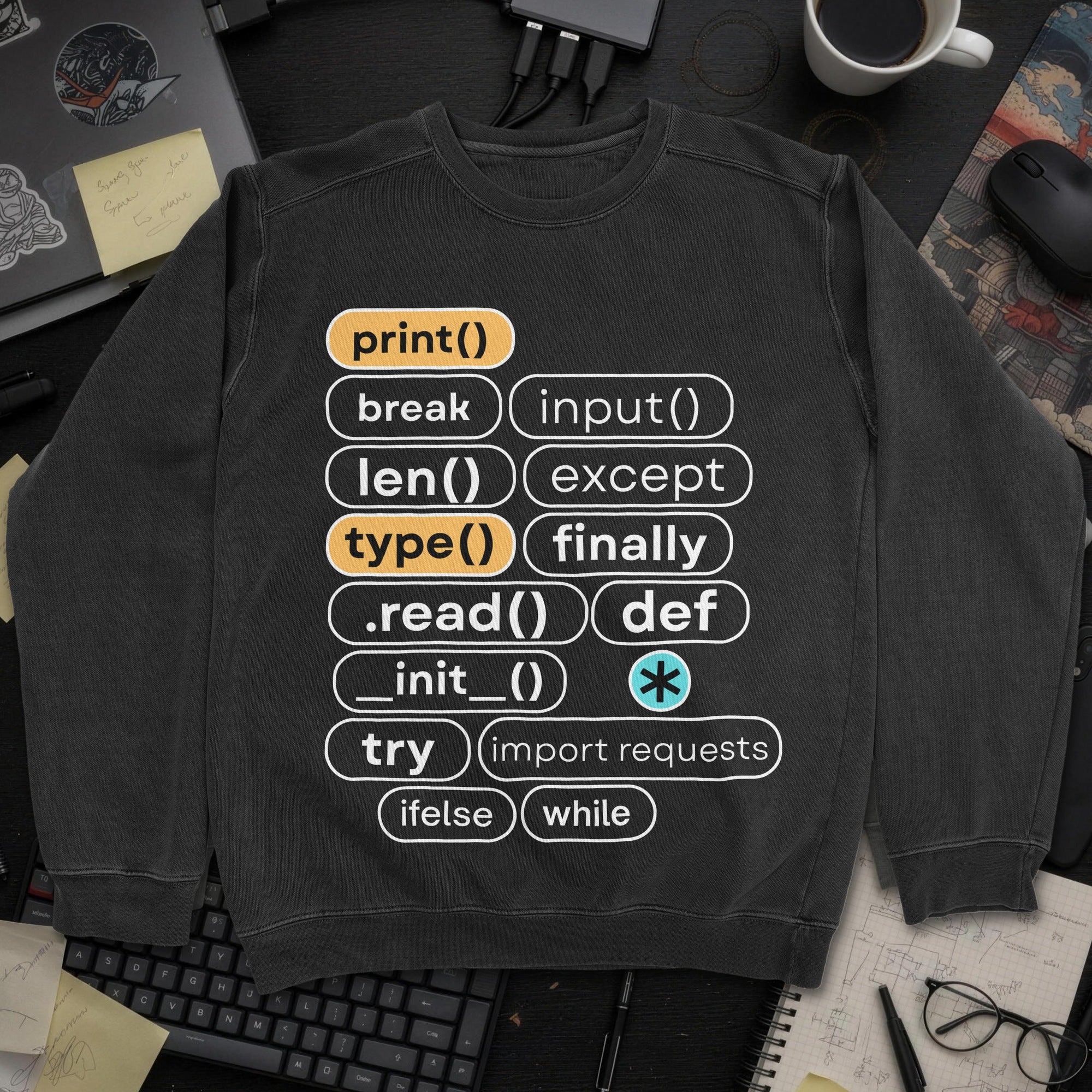 Print Break Input Sweatshirt - Black mockup