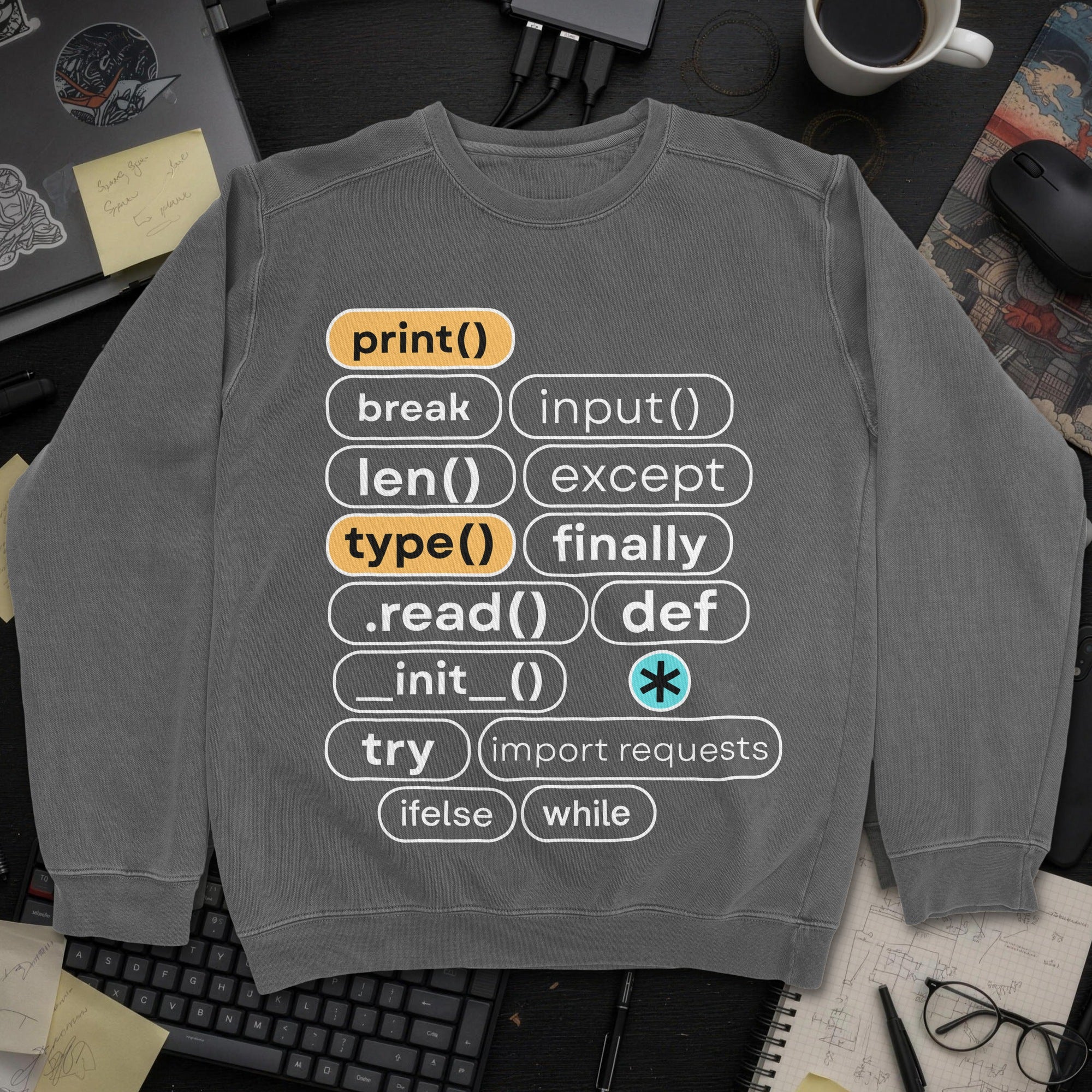 Print Break Input Sweatshirt - Dark Heather mockup