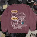 Print Break Input Sweatshirt - Maroon mockup
