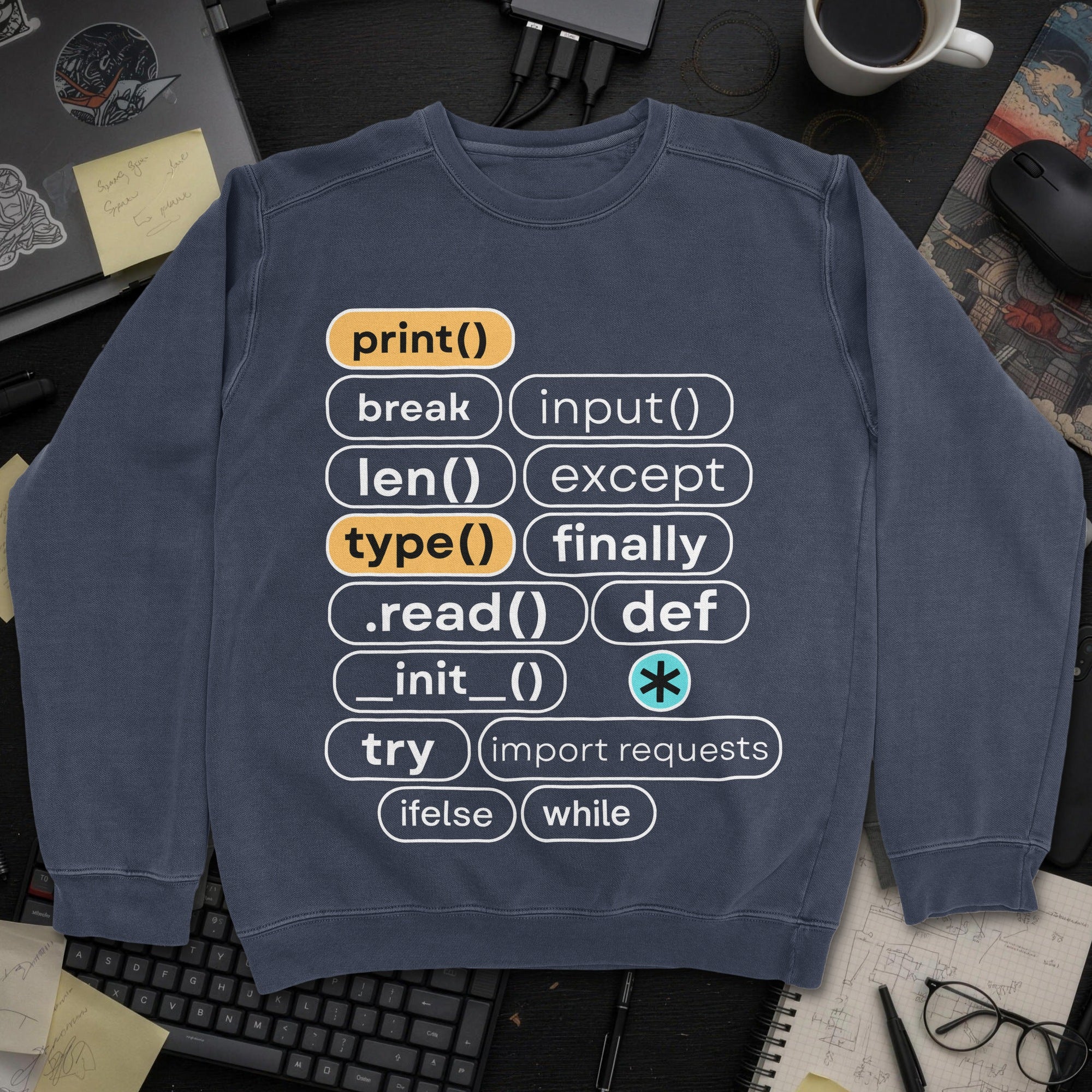 Print Break Input Sweatshirt - Navy mockup