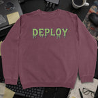 Deploy Sweatshirt - Maroon mockup