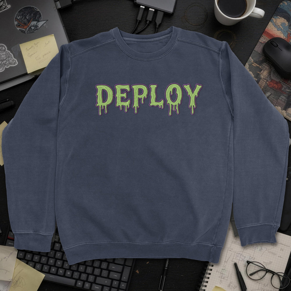 Deploy Sweatshirt - Navy mockup