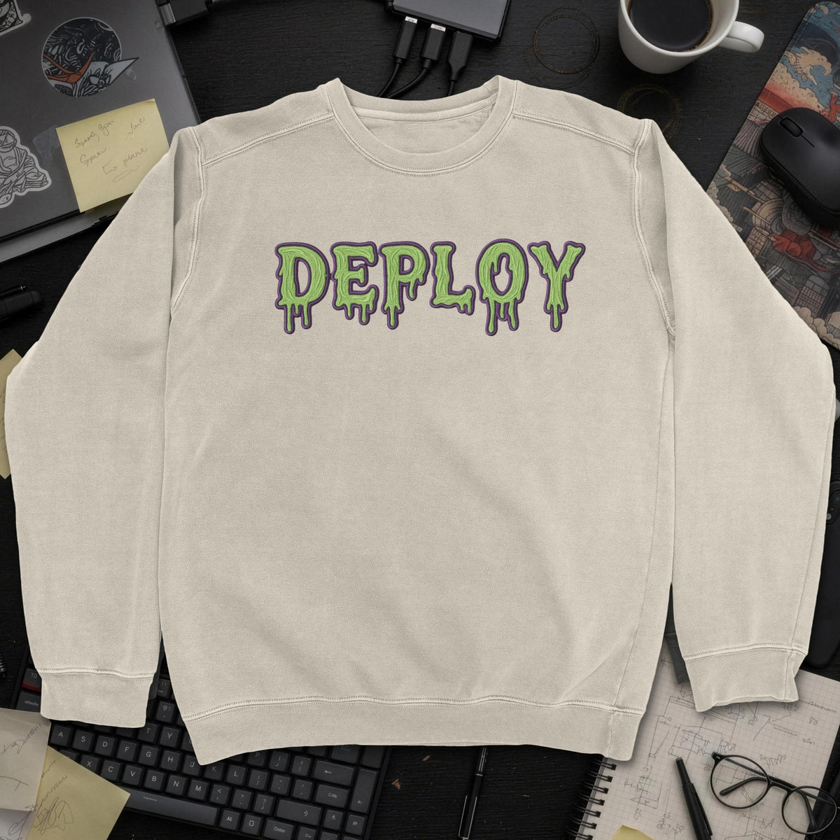 Deploy Sweatshirt - Sand mockup