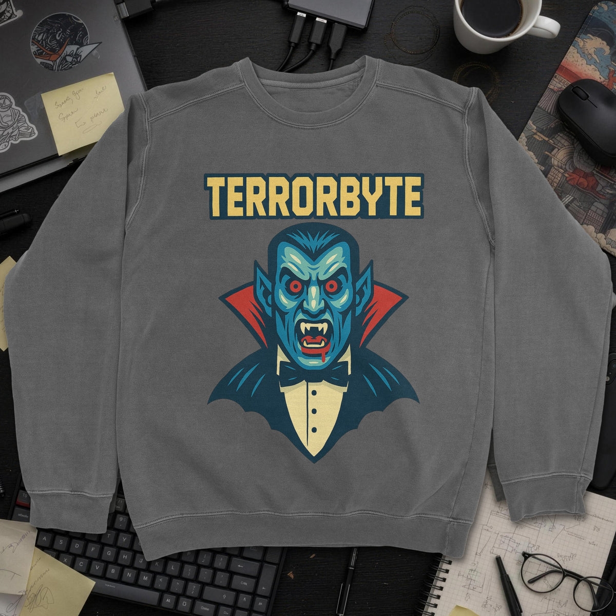 Terrorbyte Sweatshirt - Dark Heather mockup