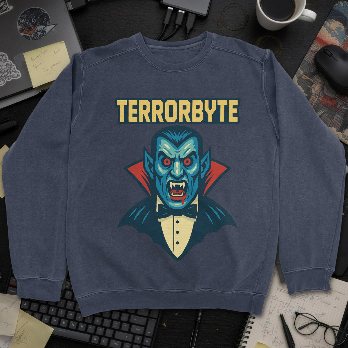 Terrorbyte Sweatshirt - Navy mockup