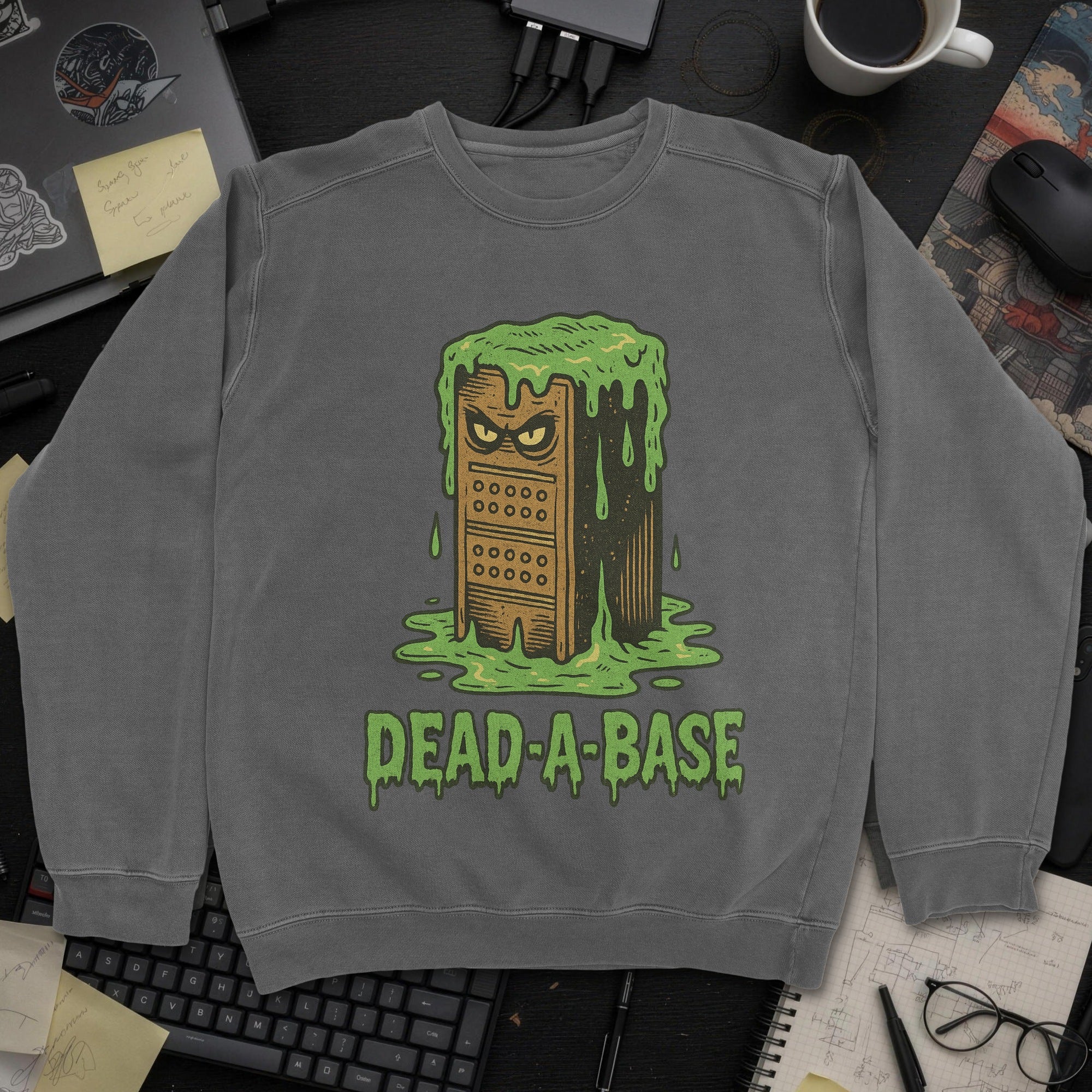 Dead A Base Sweatshirt - Dark Heather mockup